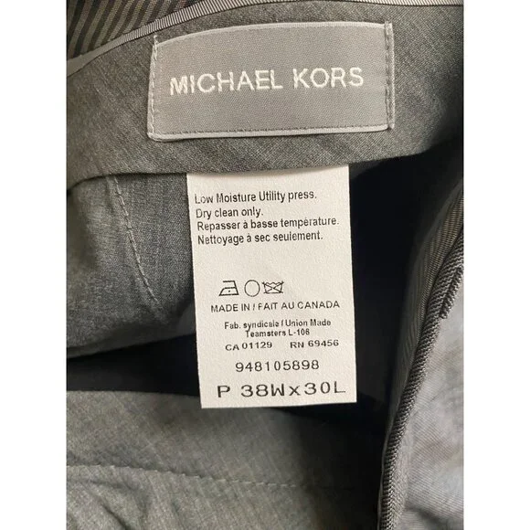 Michael Kors Men's Classic Fit Wool Blend Stretch Suit Pants Size 38W X 30L NWT